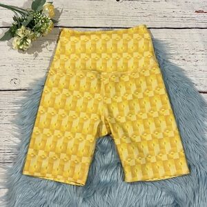 Beyond Yoga Sun Prism Bike High Rise Yellow Shorts